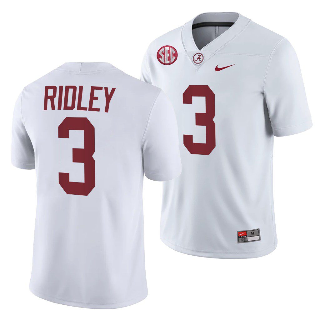 Men's Alabama Crimson Tide Calvin Ridley #3 White NCAA College Football Jersey